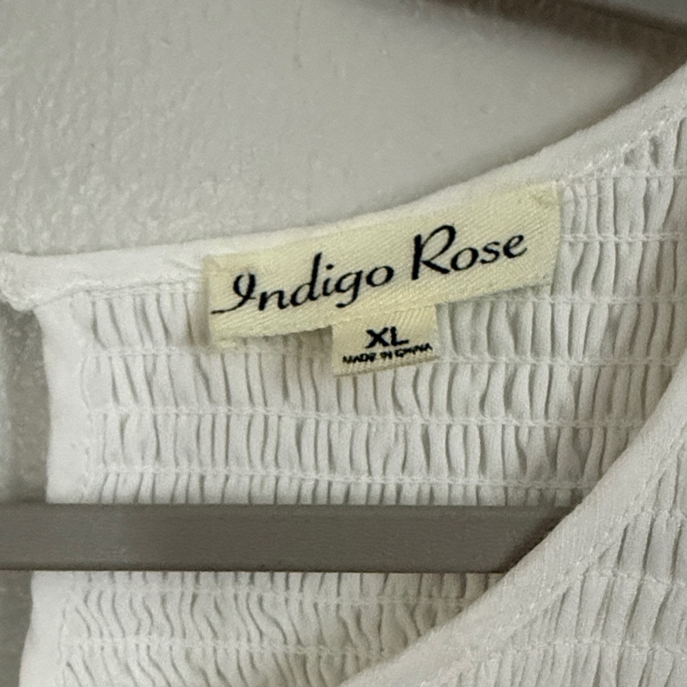 White Midi Dress with Tiered Ruffles - Picture 2 of 3
